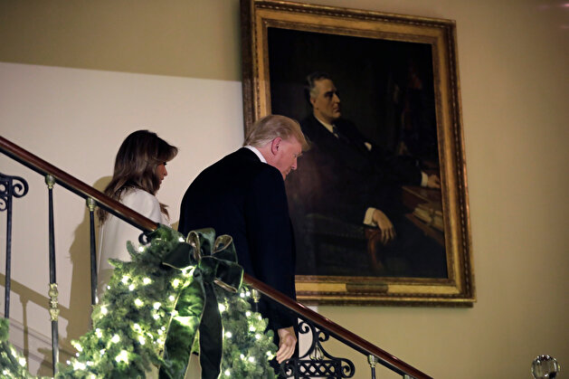 US President Donald Trump and First Lady Melania Trump at the Congressional Ball in Washington