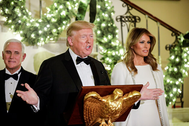 US President Donald Trump and First Lady Melania Trump at the Congressional Ball in Washington