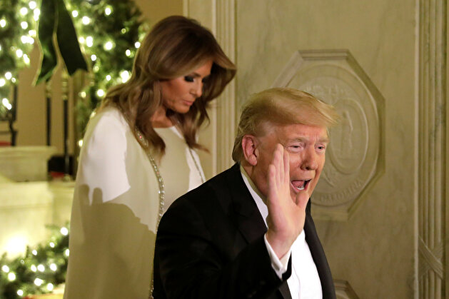US President Donald Trump and First Lady Melania Trump at the Congressional Ball in Washington