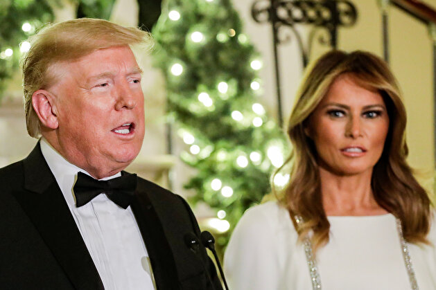 US President Donald Trump and First Lady Melania Trump at the Congressional Ball in Washington