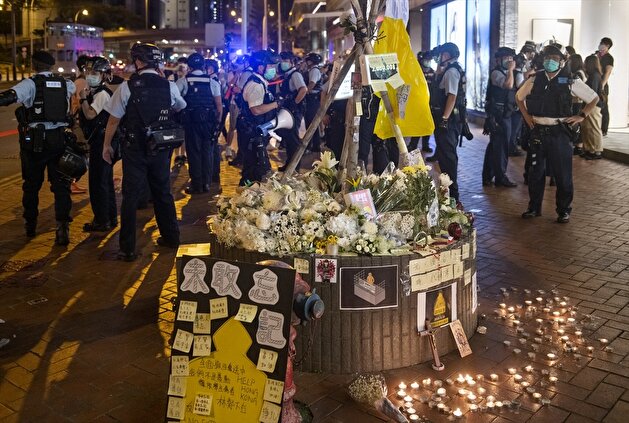 Vigil for Deceased Protestor in Hong Kong Amid Coronavirus Pandemic