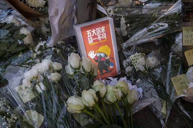 Vigil for Deceased Protestor in Hong Kong Amid Coronavirus Pandemic