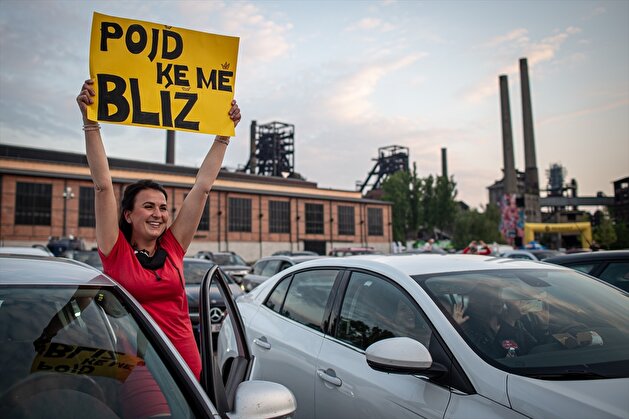 Drive-in concert in the Czech Republic