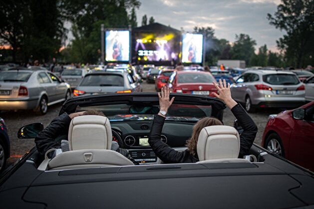 Drive-in concert in the Czech Republic