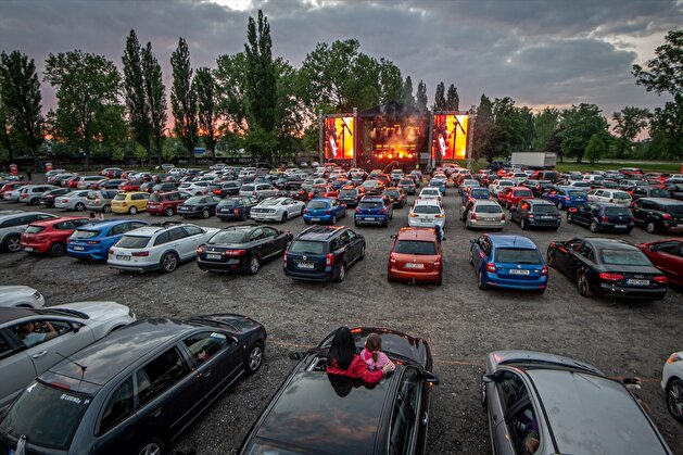 Drive-in concert in the Czech Republic