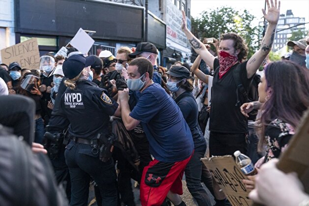 Violent protest against police killing of George Floyd in NYC