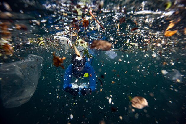 World record-holder free-diver Sahika Ercumen dives as 'Life Below Water Advocate'