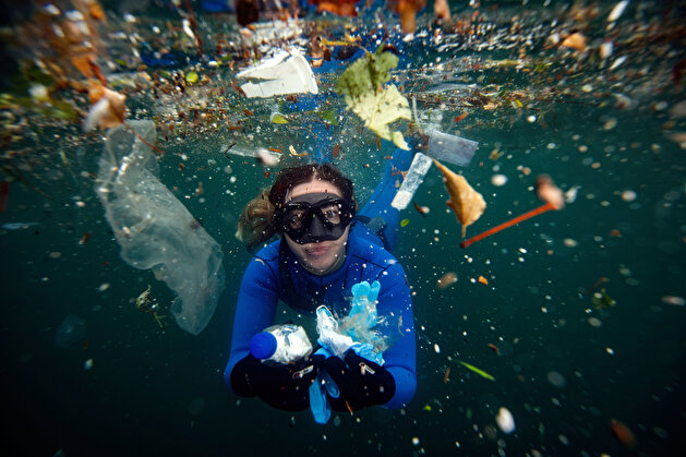 World record-holder free-diver Sahika Ercumen dives as 'Life Below Water Advocate'