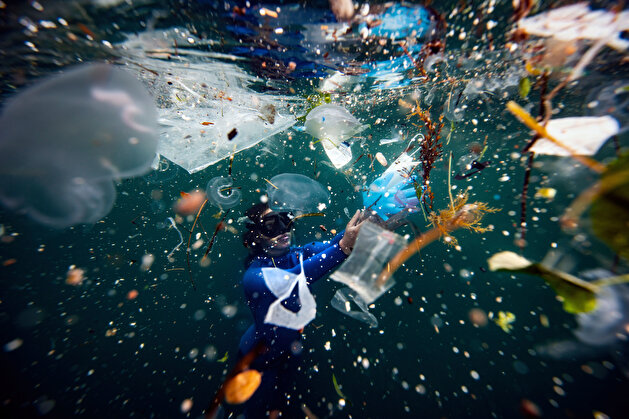 World record-holder free-diver Sahika Ercumen dives as 'Life Below Water Advocate'