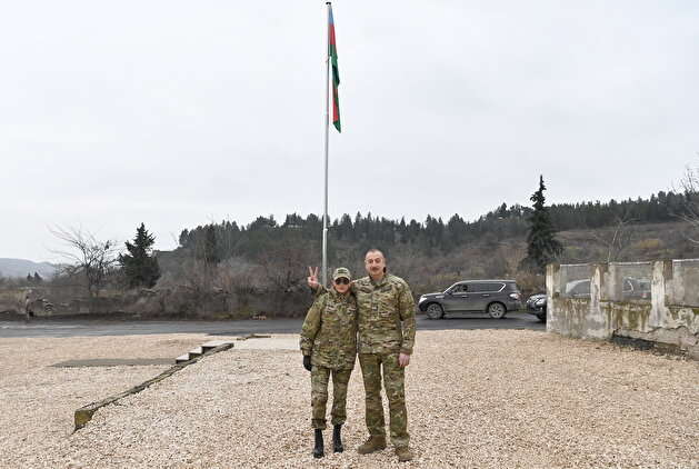 Aliyev kisses Azerbaijan flag in Qubadli during visit to liberated Karabakh
