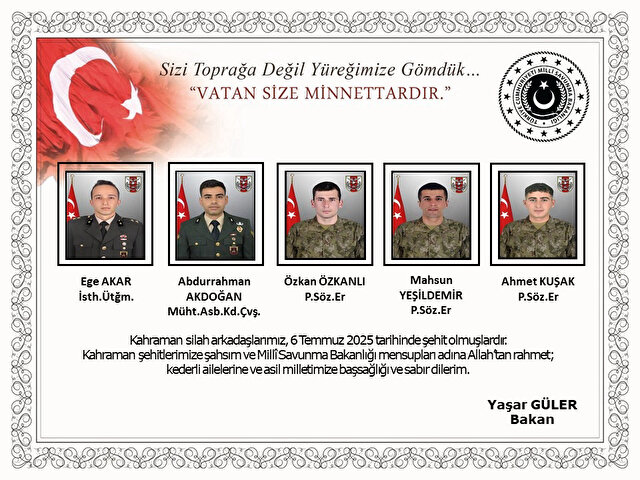 Irak'ın kuzeyinden acı haber: Mağarada metan gazı nedeniyle 5 askerimiz şehit oldu | Politika Haberleri