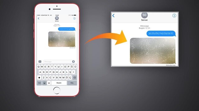 iPhone gizli mesaj
