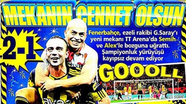 Galatasaray - Fenerbahçe gazete manşetleri