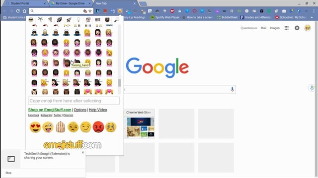 Google Chrome emoji