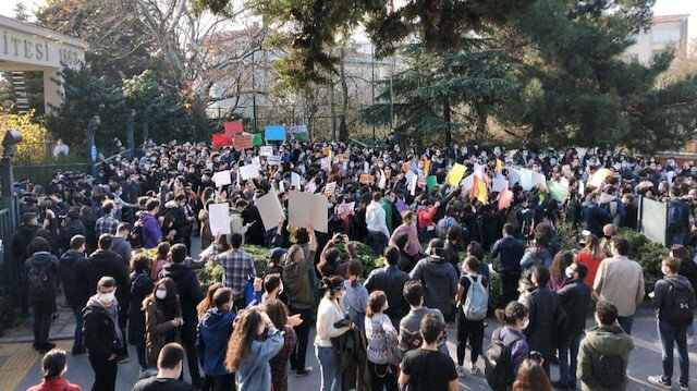Boğaziçi Üniversitesi önünde yapılan eylemler