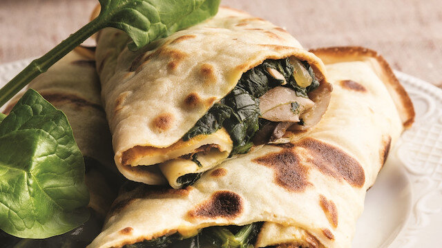 Ispanaklı Mantarlı Krep