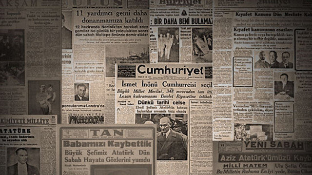 1919'dan 1938'in sonuna kadar İstanbul'da 176, Anadolu'da 406 gazete yayımlanır.