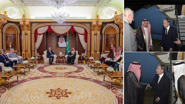 Suudi Arabistan'ı ziyaret eden ABD Dışişleri Bakanı Antony Blinken, Veliaht Prens Muhammed bin Selman ile görüştü.