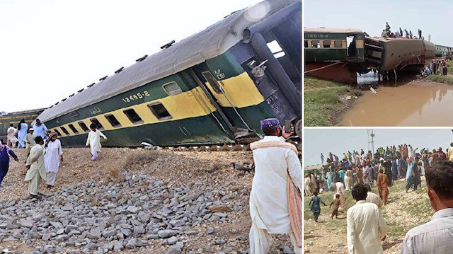 Pakistan'da yolcu treninin raydan çıktı: Çok sayıda ölü ve yaralı var
