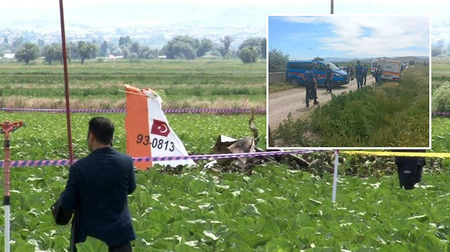 Kayseri'de eğitim uçağı düştü