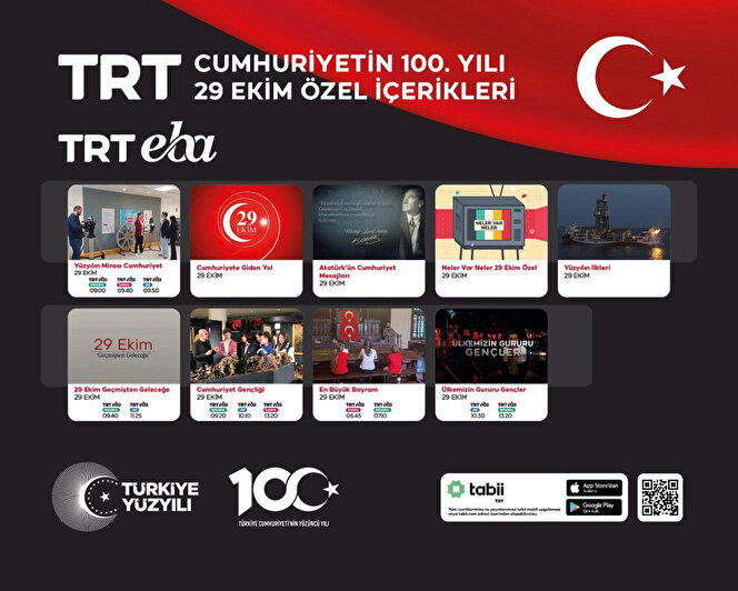 TRT’den Cumhuriyet’in 100. Yılına özel Içerikler - Pes24