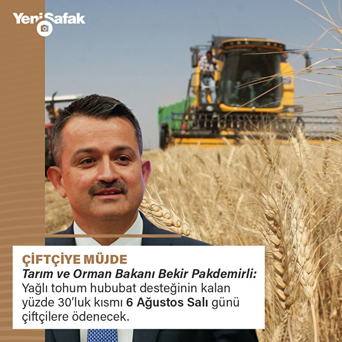 Çiftçiye müjde