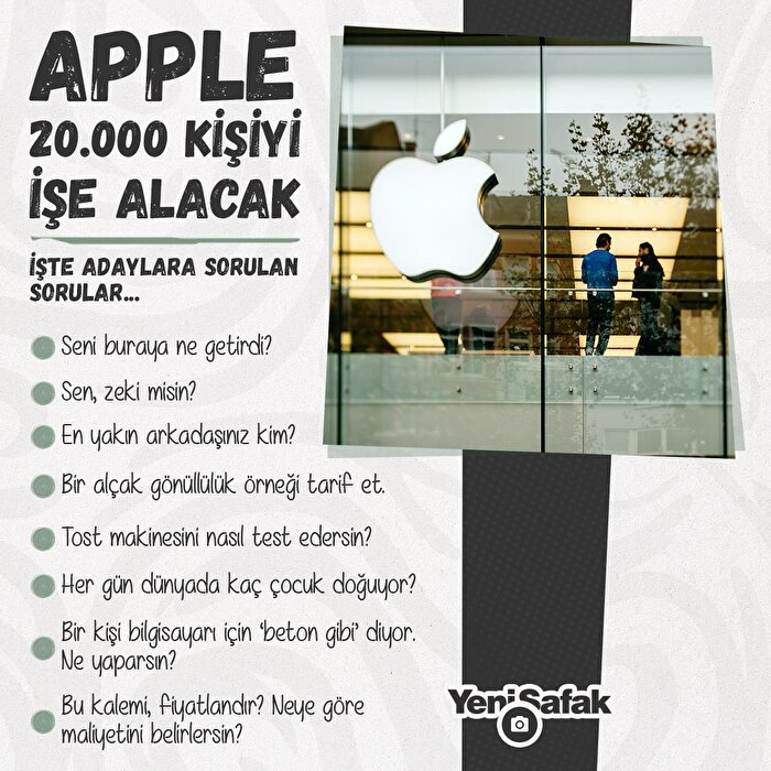 Apple 20 bin kişiyi işe alacak