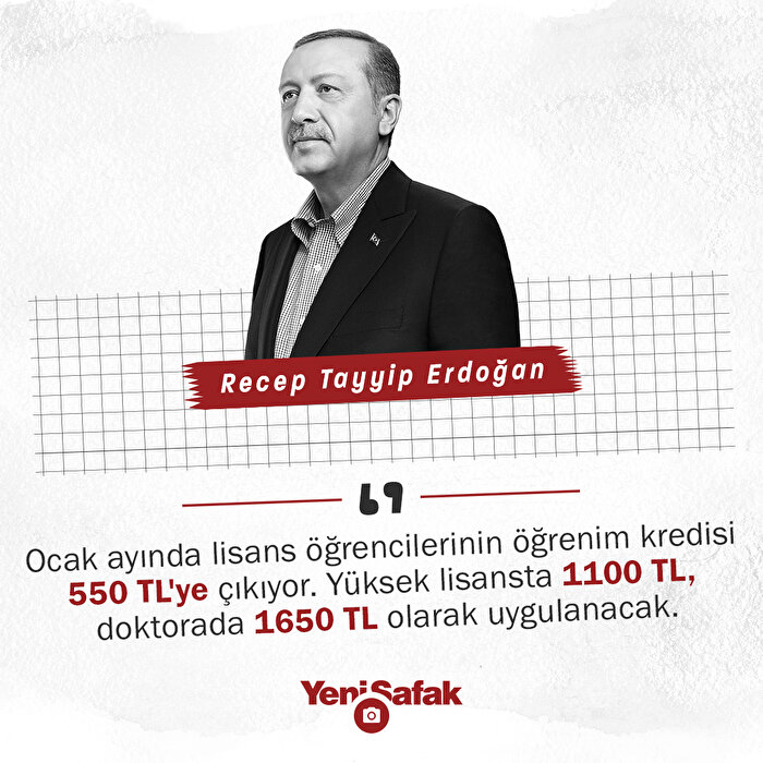 Erdoğan'dan öğrencilere müjde: Öğrenim kredisi artıyor