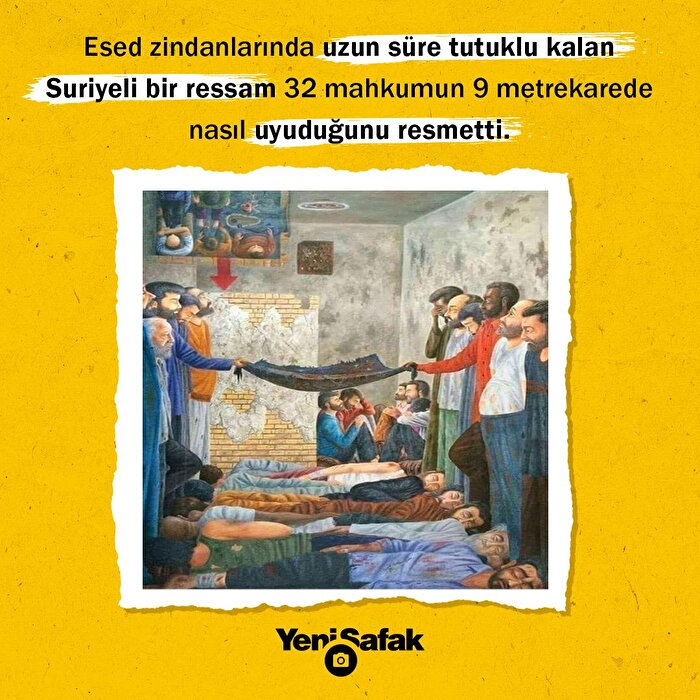 Suriyeli mahkum Esed rejimi zindanlarını çizdi