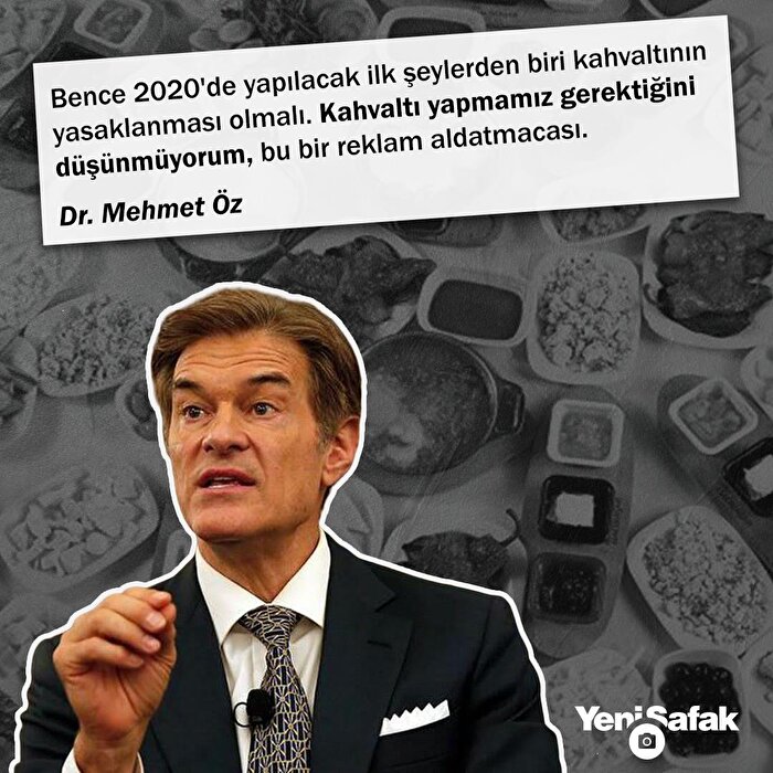 Dr. Mehmet Öz kahvaltının yasaklanması gerektiğini söyledi