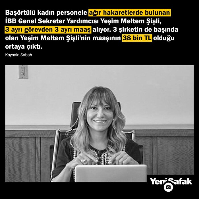 Yeşim Meltem Şişli'ye 38 bin lira maaş