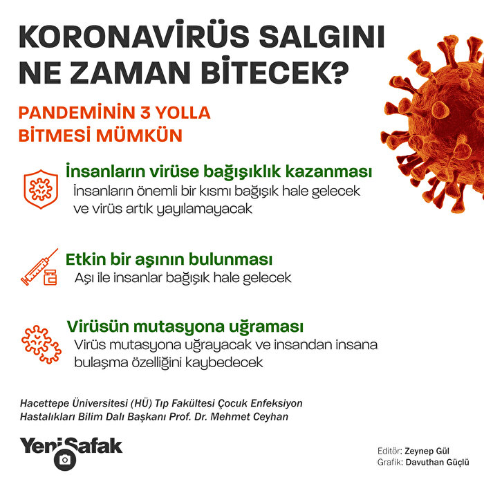 Pandemi üç yolla bitebilir