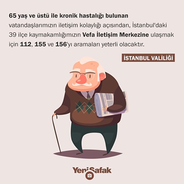 Yaşlılara vefa hattı: 112, 155 ve 156'yı arayabilecekler