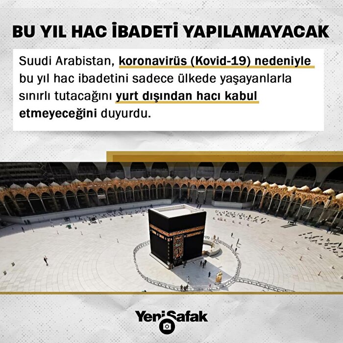 Bu yıl hac ibadeti için yurt dışından hacı kabul edilmeyecek