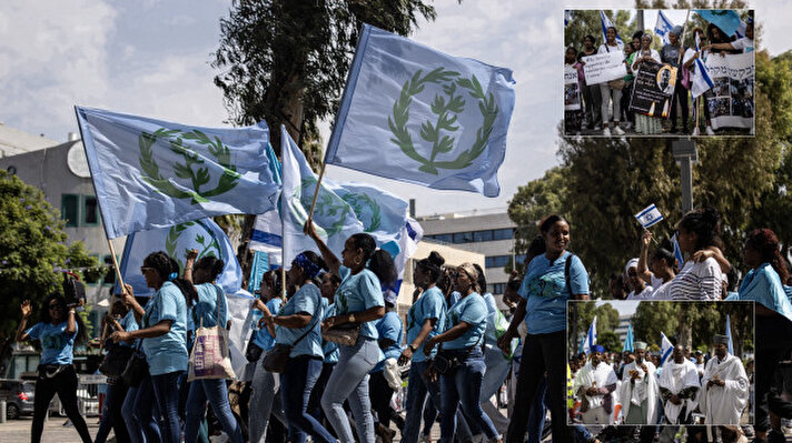 <p>İsrail'in kuzeyindeki Netanya kentinde Afrikalı sığınmacıların karıştığı kavgada bir Eritreli'nin öldürülmesine de tepki gösteren protestocular, can güvenlikleri için hükümetten koruma talep etti.</p>