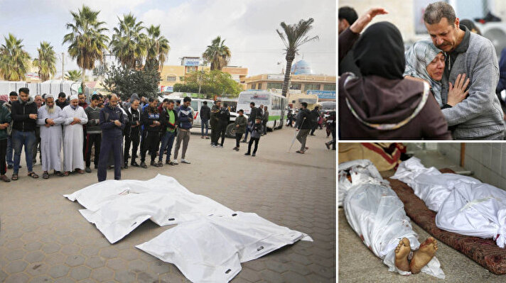 <p>Saldırı sonucu hayatını kaybedenlerin naaşları, yakınları tarafından toprağa verilmek üzere Aksa Şehitleri Hastanesi morgundan alındı.</p>