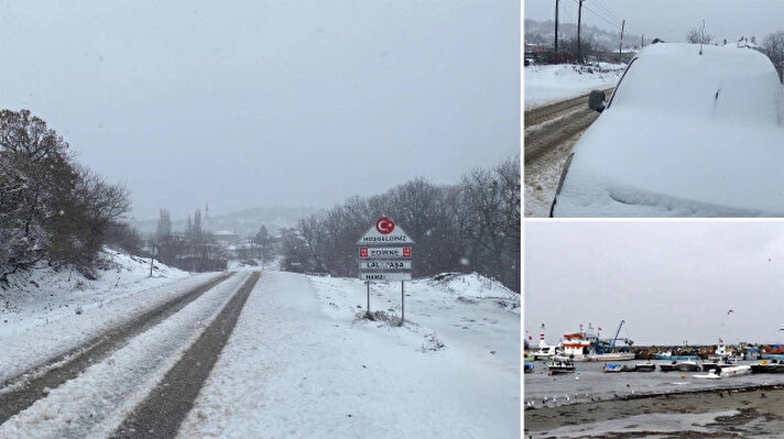 <p>Meteoroloji Genel Müdürlüğü'nün kar, yağmur ve fırtına uyarısında bulunduğu Trakya'da kar, yağmur ve kuvvetli rüzgar etkili oldu.&nbsp;</p>