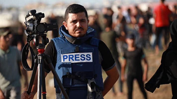 <p>Le photographe de presse de l'Agence Anadolu Montasser Al-Sawaf.</p>