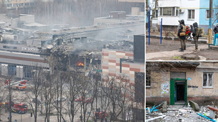 <p>Saldırıda Dnipro kentinde yer alan Appolo alışveriş merkezi, Blue bina, doğum hastanesi ve kent merkezindeki birçok yapı hasar gördü.&nbsp;</p>
