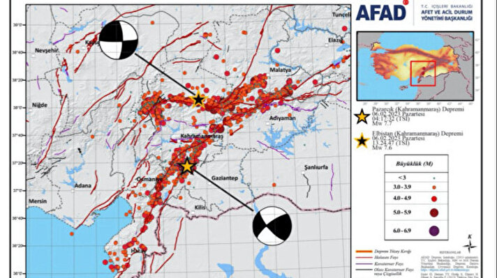 <p>AFAD Deprem Dairesi Başkanlığınca hazırlanan raporda, depremin meydana geldiği 6 Şubat'tan bugün saat 16.00'ya kadar geçen zamanda, 1300'e yakın depremin kaydedildiği belirtildi.</p><p><br></p><p><br></p>