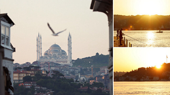 <p>İstanbul'da gün doğumunda Büyük Çamlıca Camisi Arnavutköy'den görüntülendi.</p>