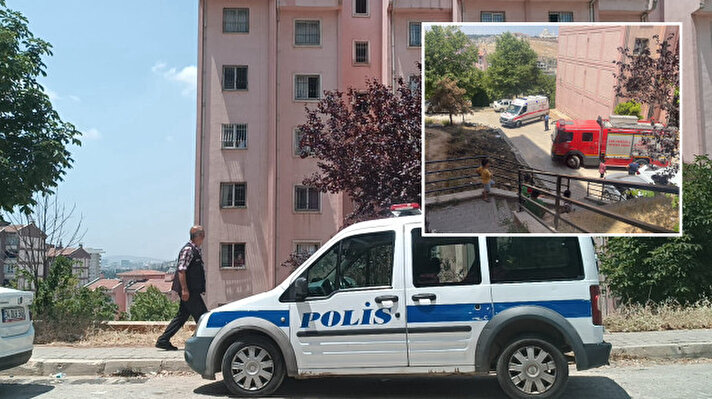 <p>Olay, öğle saatlerinde, Seyrantepe Mahallesi'ndeki 7 katlı apartmanda meydana geldi.</p>