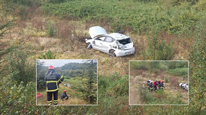 <p>Sedye ile yaklaşık 200 metre taşınan sürücü ambulansa alınarak hastaneye götürüldü.</p>