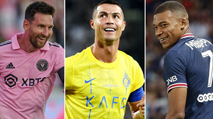 <p>Lionel Messi - Cristiano Ronaldo - Kylian Mbappe</p>