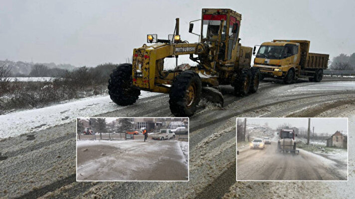 <p>Belediye ekipleri, ulaşımda aksama olmaması için sokak ve caddelerde kar küreme ve tuzlama çalışması başlattı.&nbsp;</p>