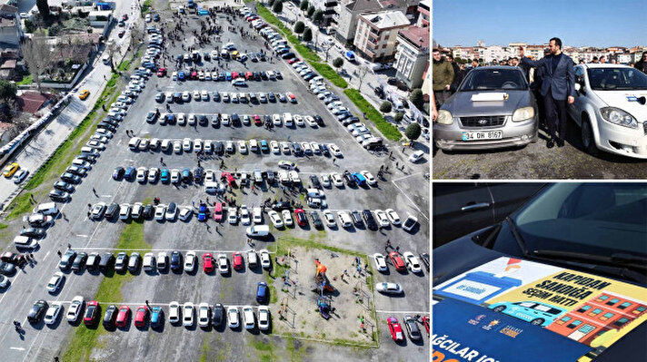 <p>Bağcılar'da 31 Mart Yerel Seçimleri'ne bir hafta ‘Kapıdan Sandığa Seçim Hattı' adlı projesine katılmak isteyen ilçe sakinleri, araçlarıyla birlikte İnönü Mahallesi Mehmet Akif Bulvarı'nda buluştu. </p>