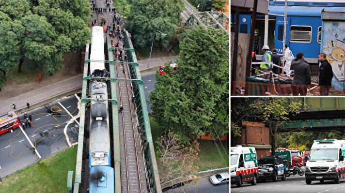 <p>Acil Tıbbi Bakım Sistemi'nden (SAME) yapılan açıklamada, başkent Buenos Aires'e bağlı Palermo semtindeki köprüde ilerleyen trenin park halindeki başka trene çarptığı belirtildi.</p>