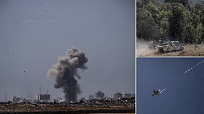 <p>İsrail ordusunun Gazze'nin kuzeyine yoğun bir hareketlilik içinde olduğu, İsrail'in Kfar Aza bölgesinden görüntülendi.</p>