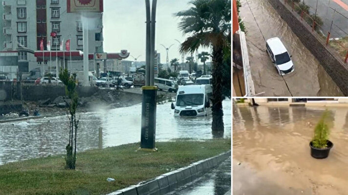<p>Cizre ilçesinde öğleden sonra etkili olan sağanak nedeniyle birçok cadde ve sokak göle döndü, giriş katlarındaki bazı ev ve iş yerlerini de su bastı.</p>