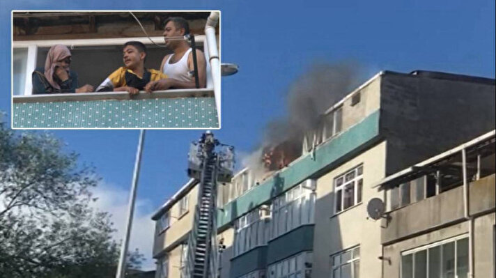 <p>Yangın, Sultançiftliği Mahallesi 163 Sokakta saat 07.45 sıralarından 4 katlı binanın çatı katında meydana geldi.</p>